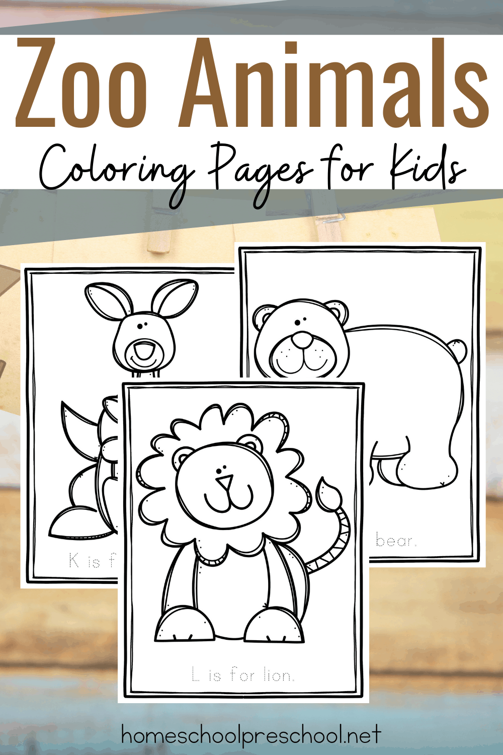 free printable zoo animal coloring pages