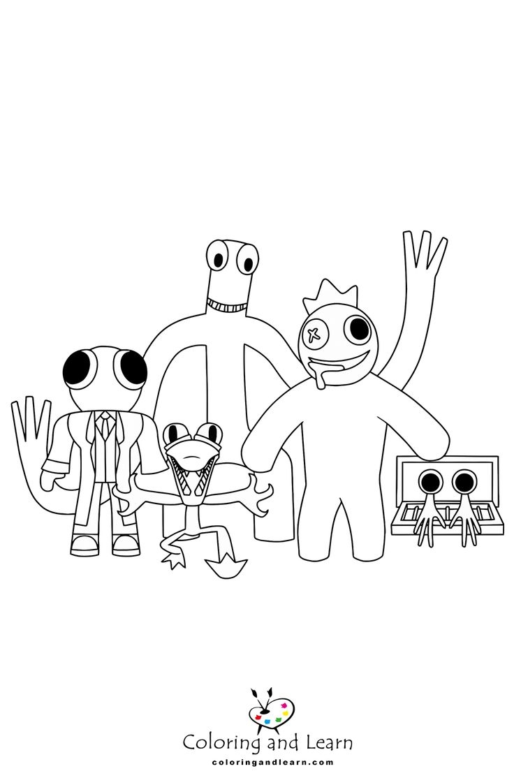 Rainbow Friends Coloring Pages Coloringandlearn