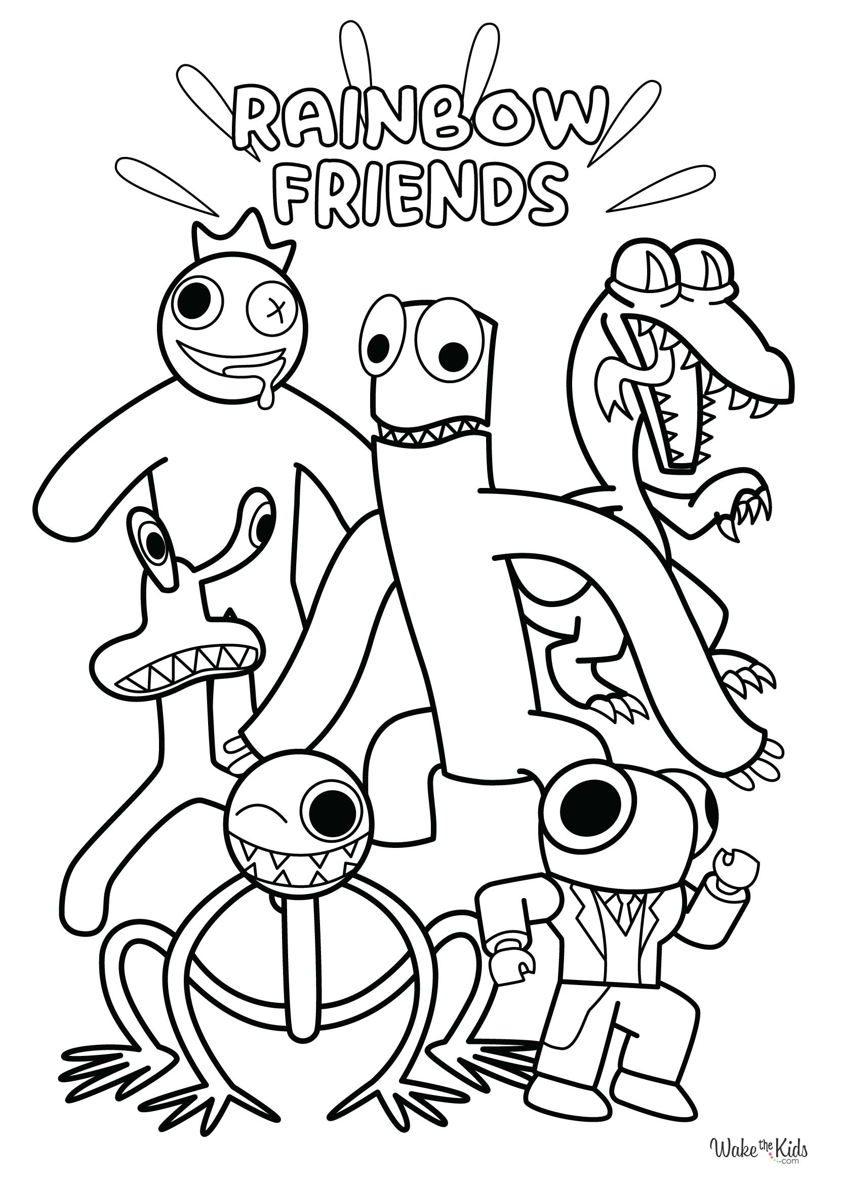 rainbow friends all characters coloring pages