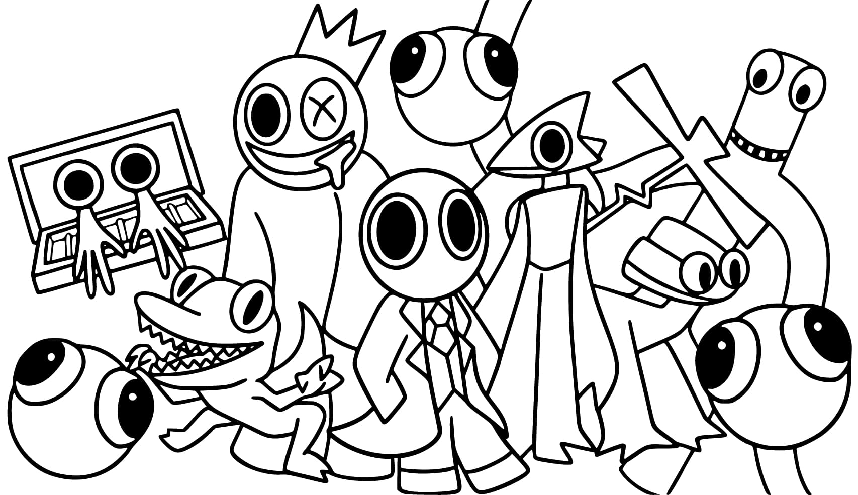 Rainbow Friends Coloring Pages