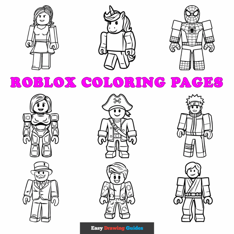 Roblox Coloring Pages For Kids 16 Printable Sheets