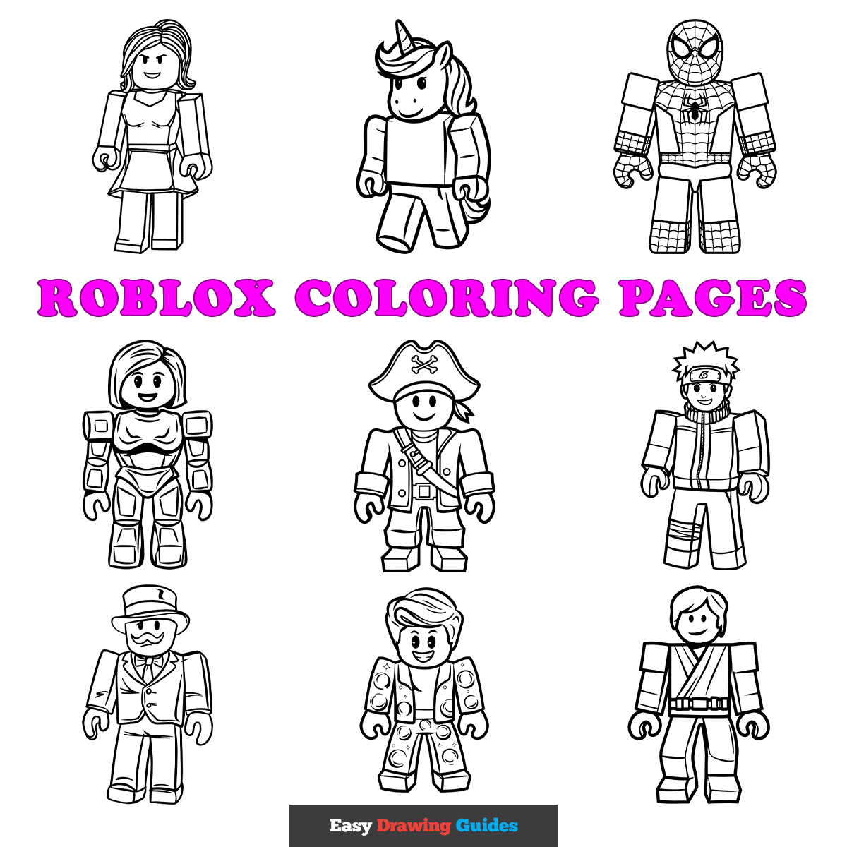 Roblox Coloring Pages For Kids 16 Printable Sheets