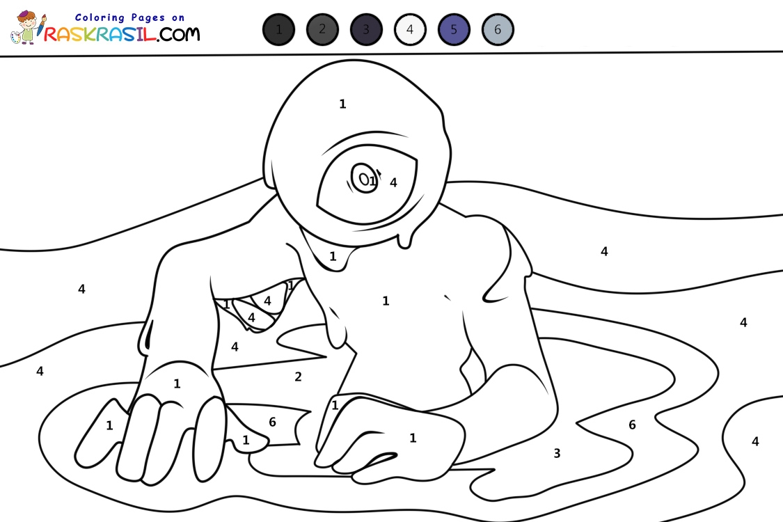 Roblox Doors Color By Numbers Coloring Pages