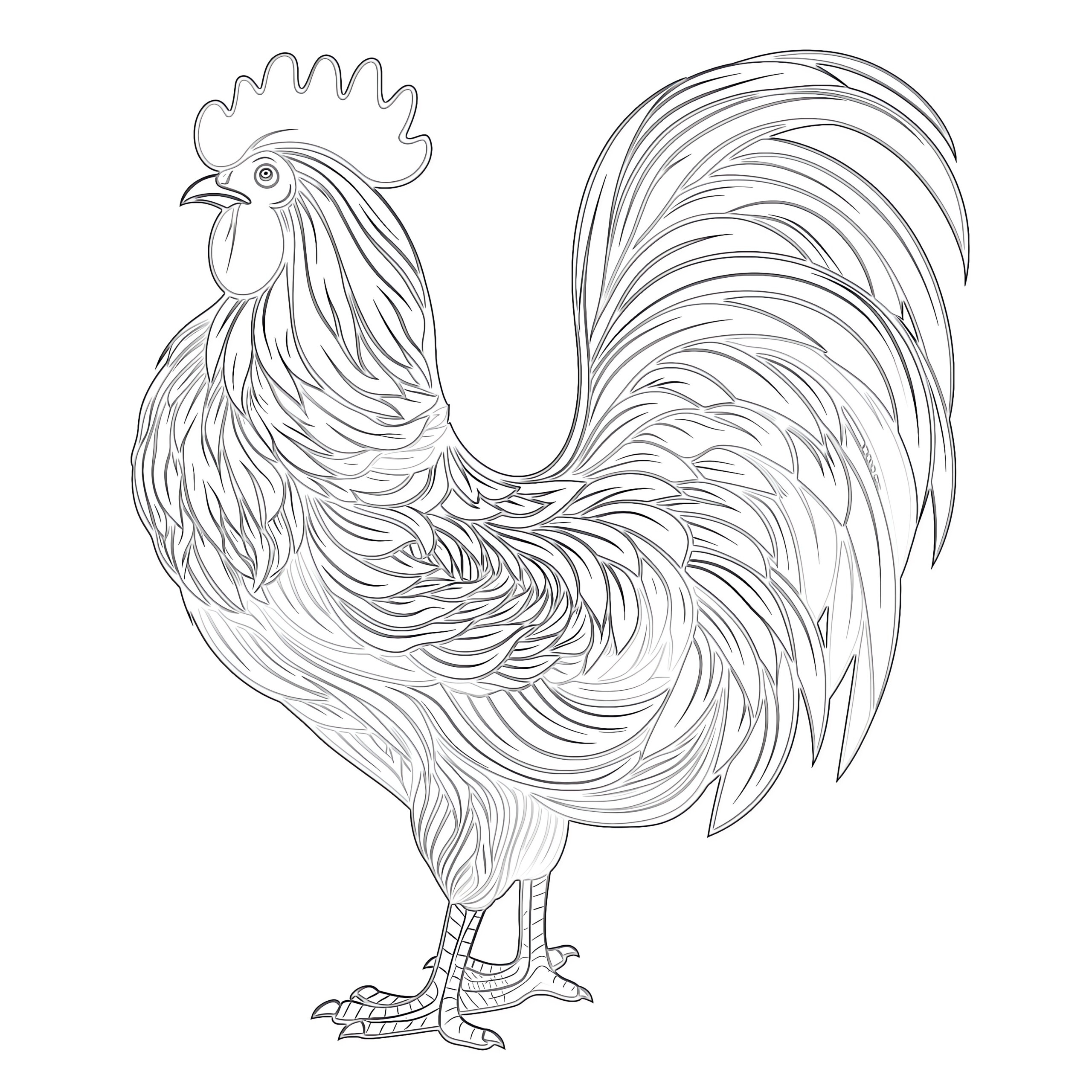 Rooster Coloring Page