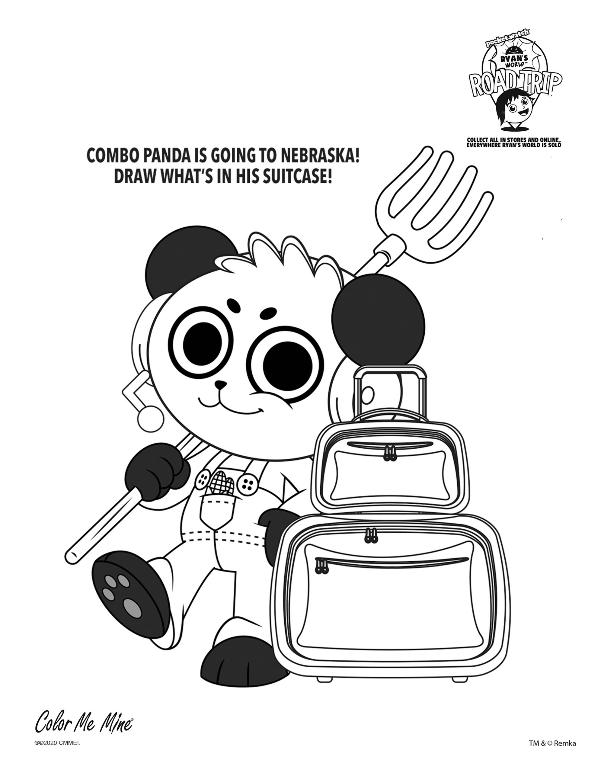 ryan's world characters coloring pages