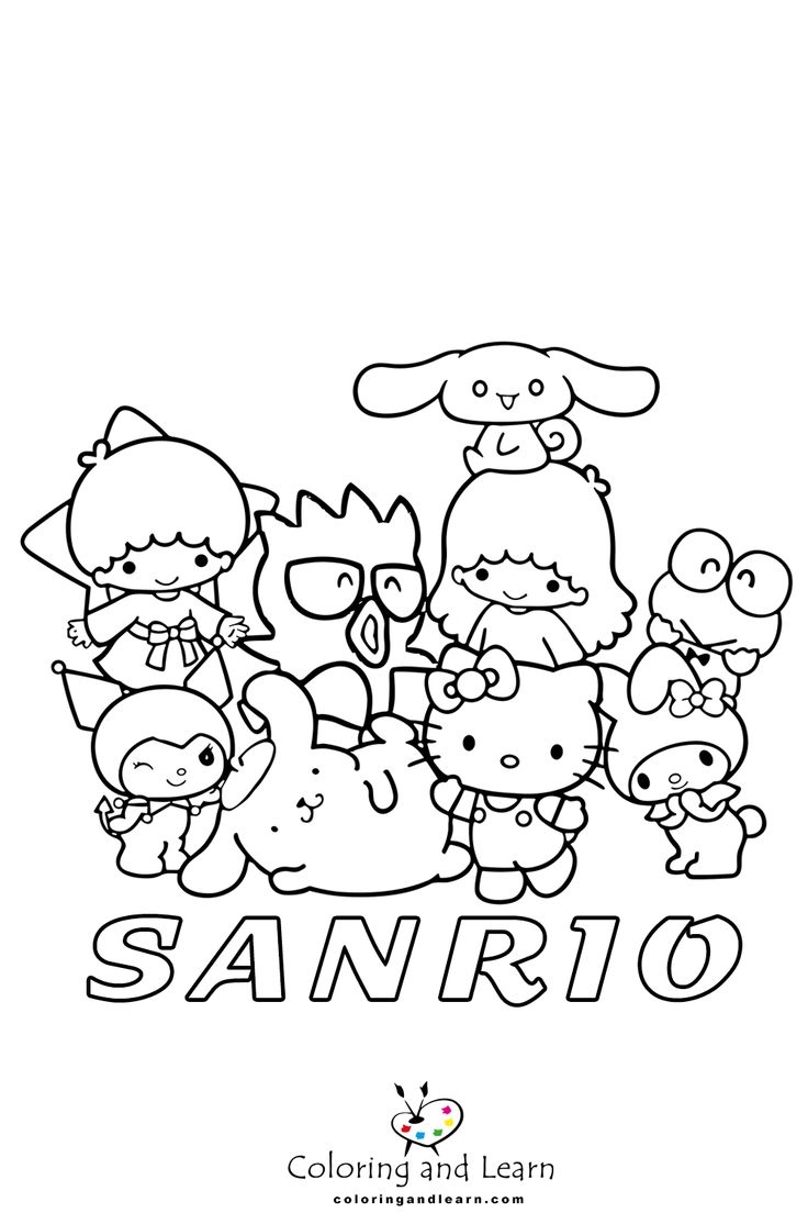 Sanrio Coloring Pages Coloringandlearn