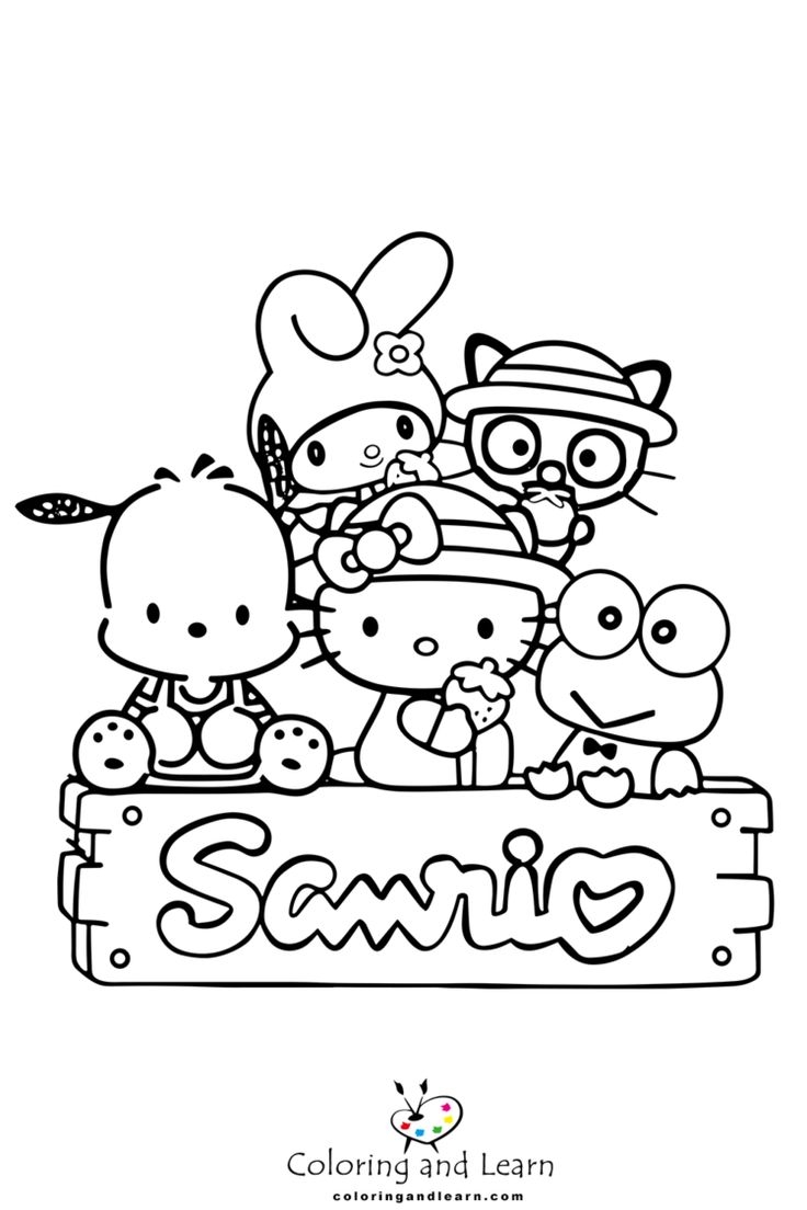 sanrio characters coloring pages printable