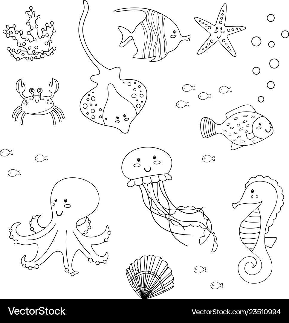 free ocean animals coloring pages free ocean animals coloring pages