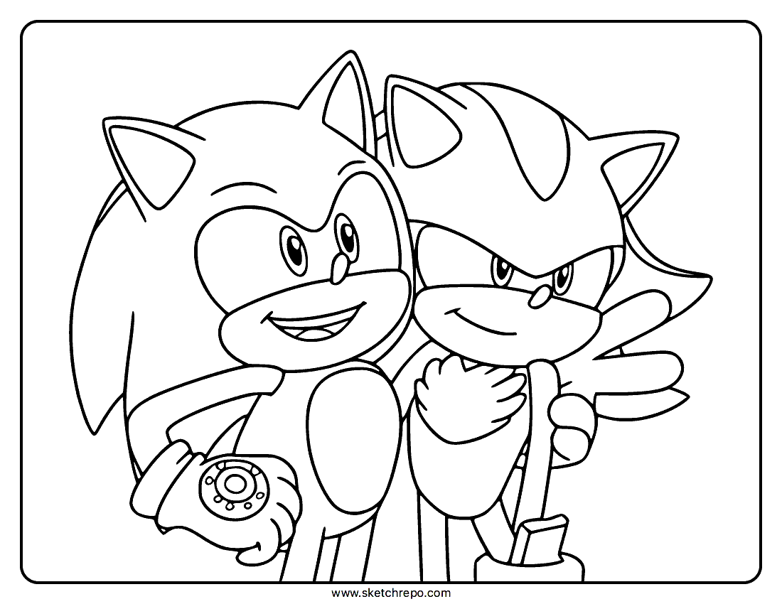 sonic hedgehog characters coloring pages