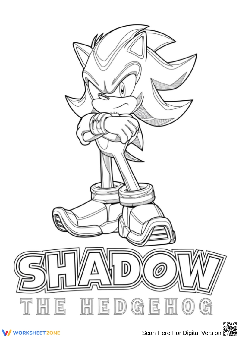 shadow sonic characters coloring pages