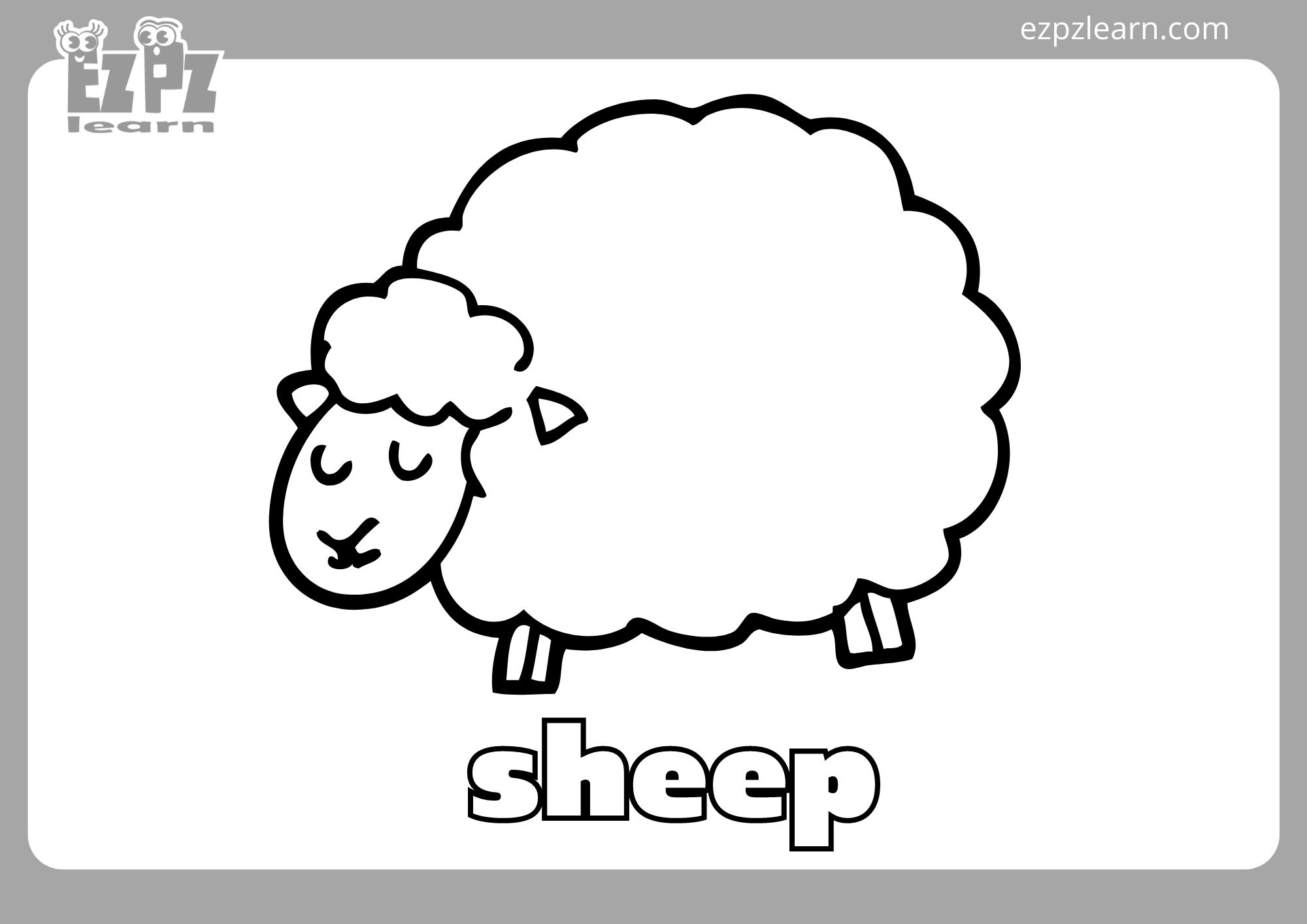 Sheep Coloring Page