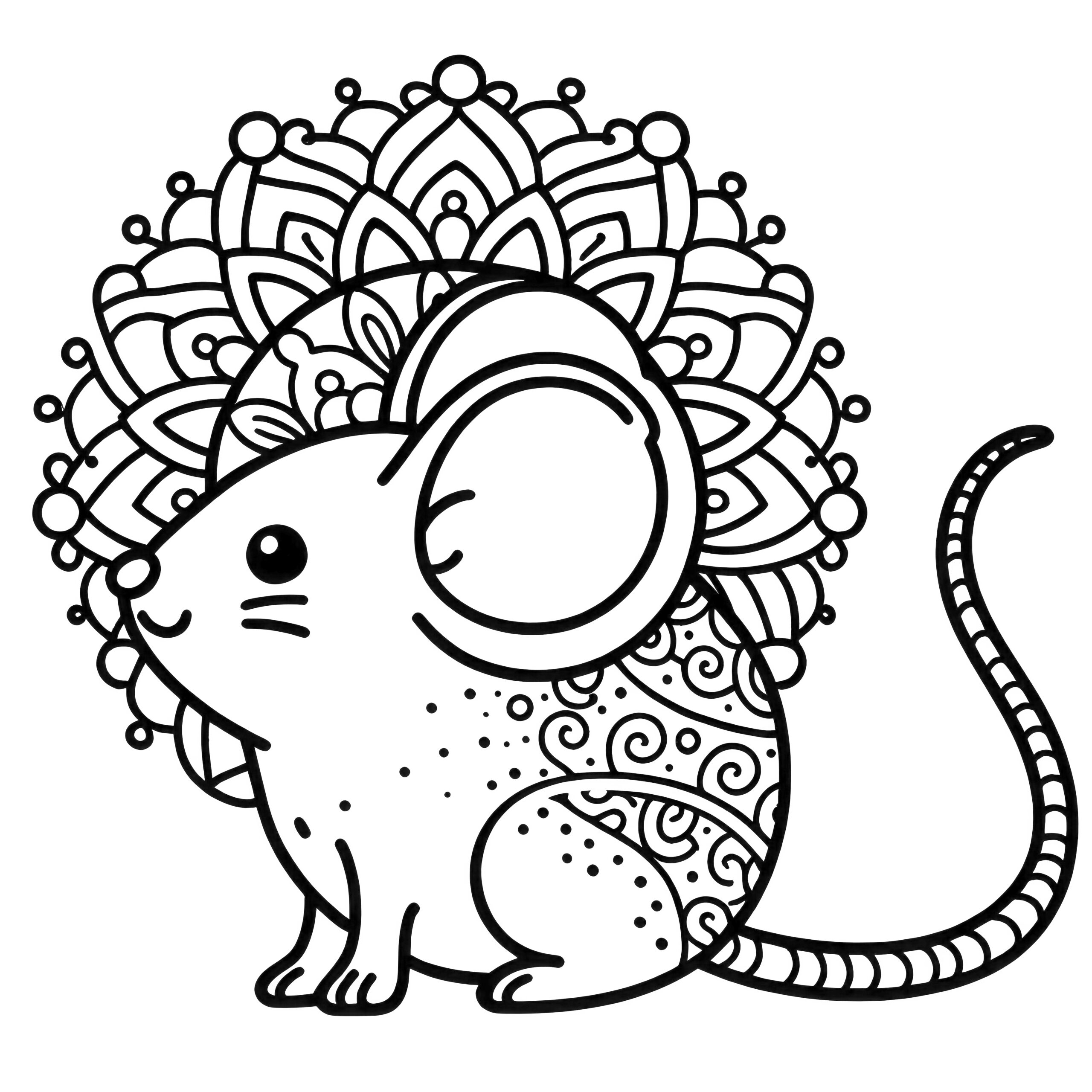 Simple Animal Mandala Color In Mouse For Free Simple Animal Mandala Color In Mouse For Free