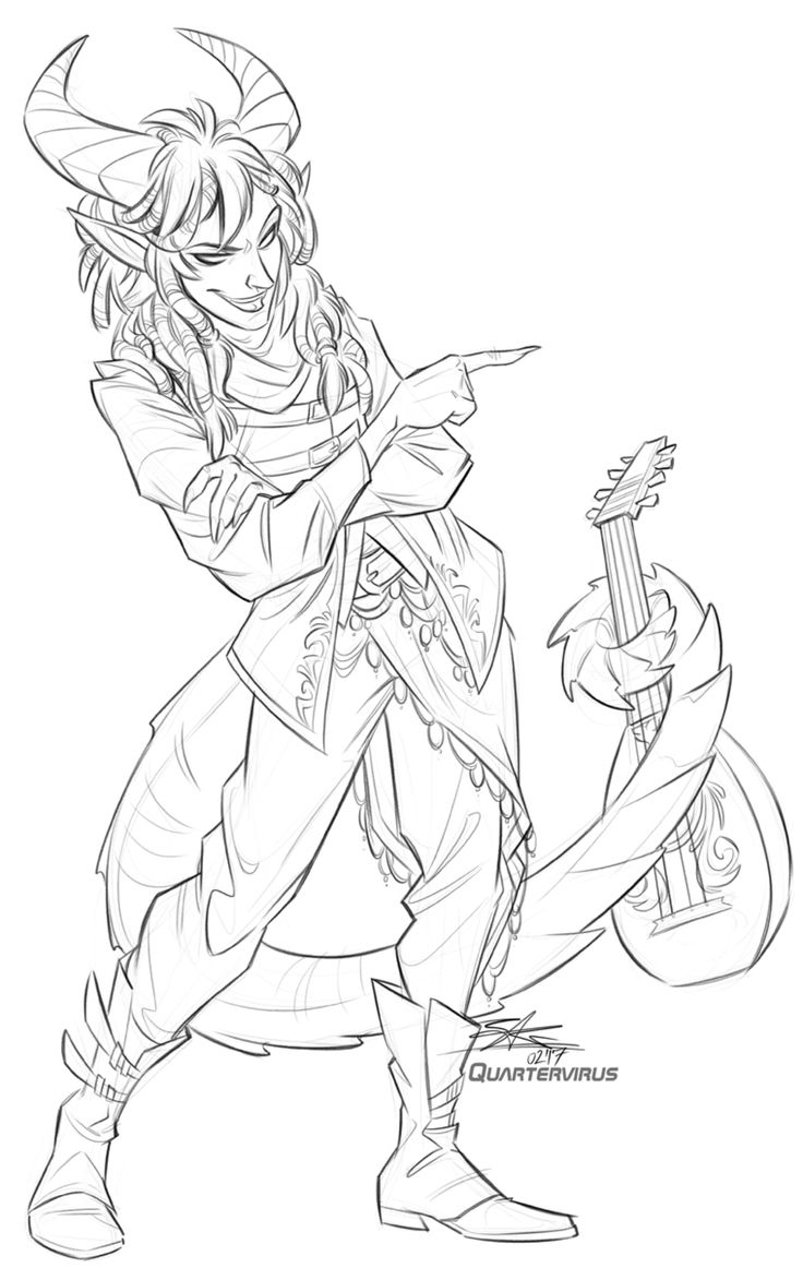 dnd character coloring pages