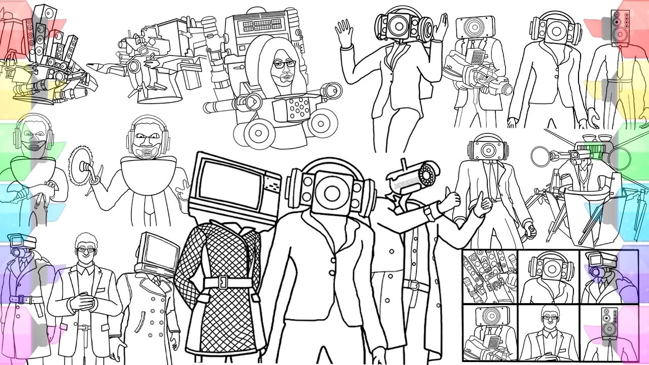SKIBIDI TOILET Coloring Pages Season 3 COLORING All Skibidi Toilet Characters NCS MUSIC YouTube
