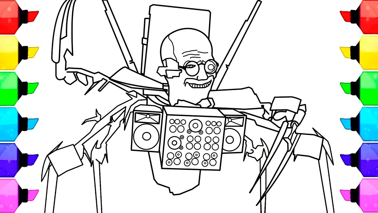 Skibidi Toilet New Coloring Pages How To Color UPGRADED SCIENTIST SKIBIDI TOILET From Episode 65 YouTube