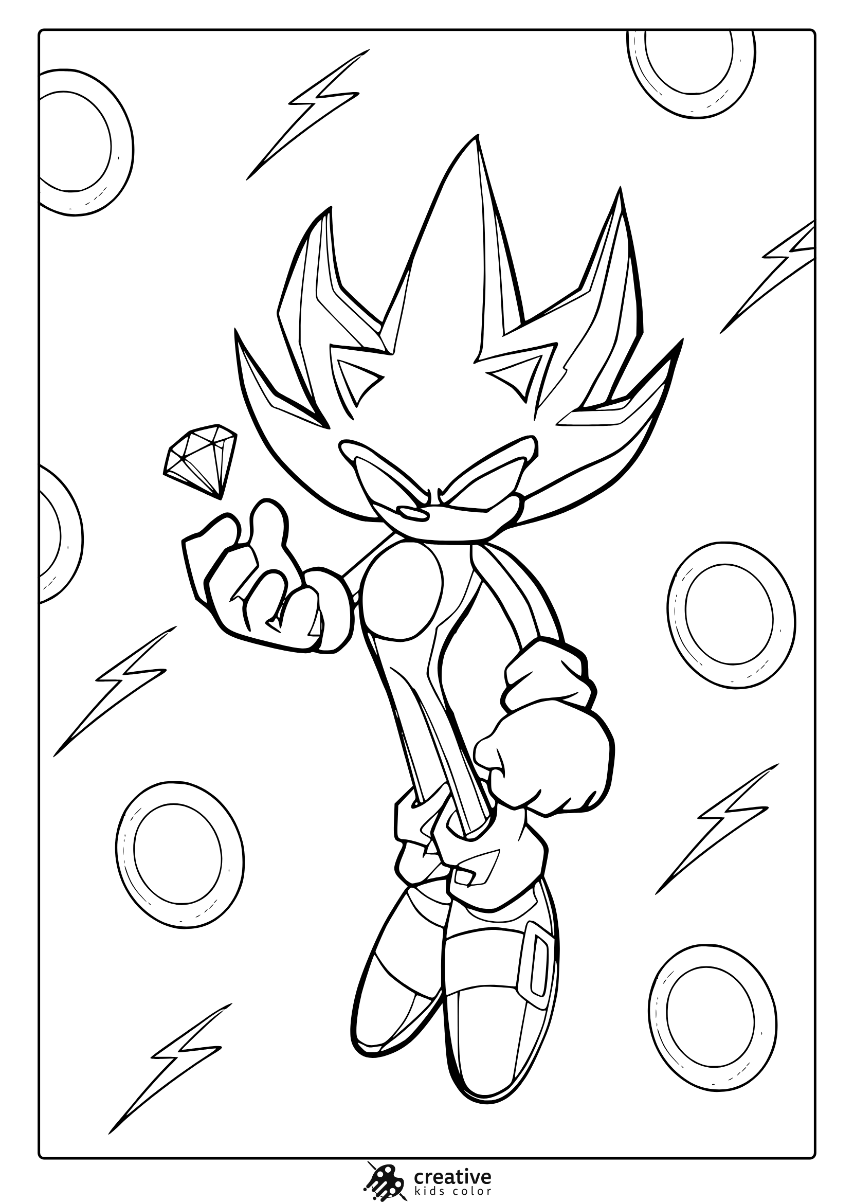 coloring pages of sonic characters