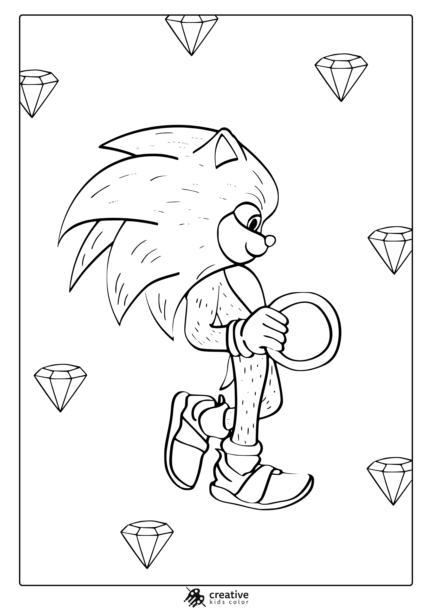 coloring pages sonic characters