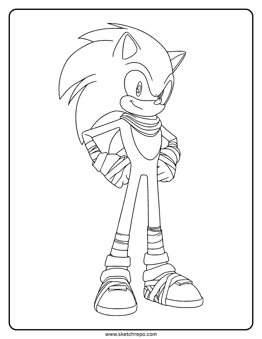 Sonic Coloring Pages Sketch Repo