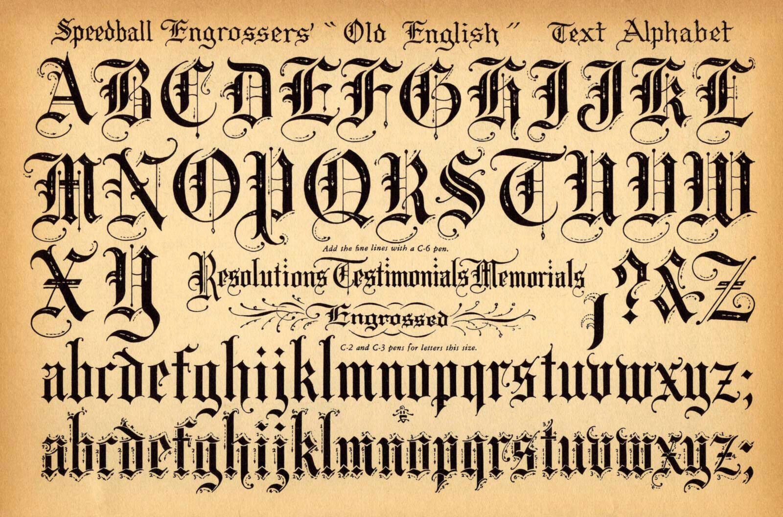 old english alphabet printable