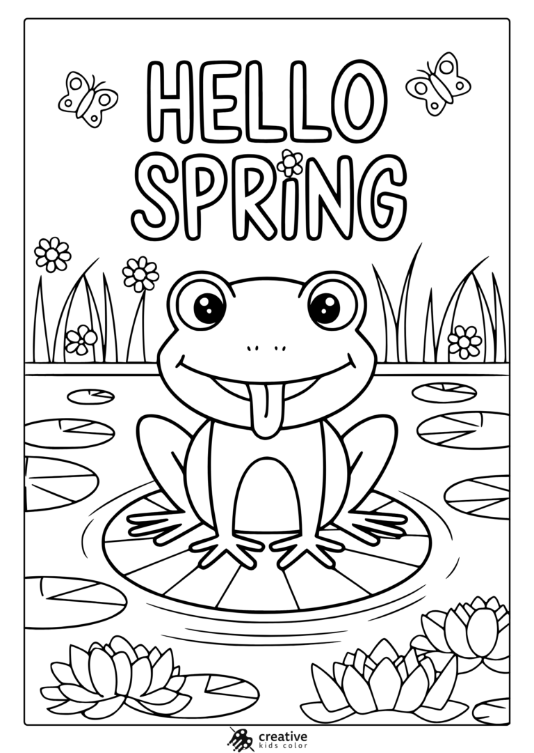 Spring Coloring Pages Free Printable PDF