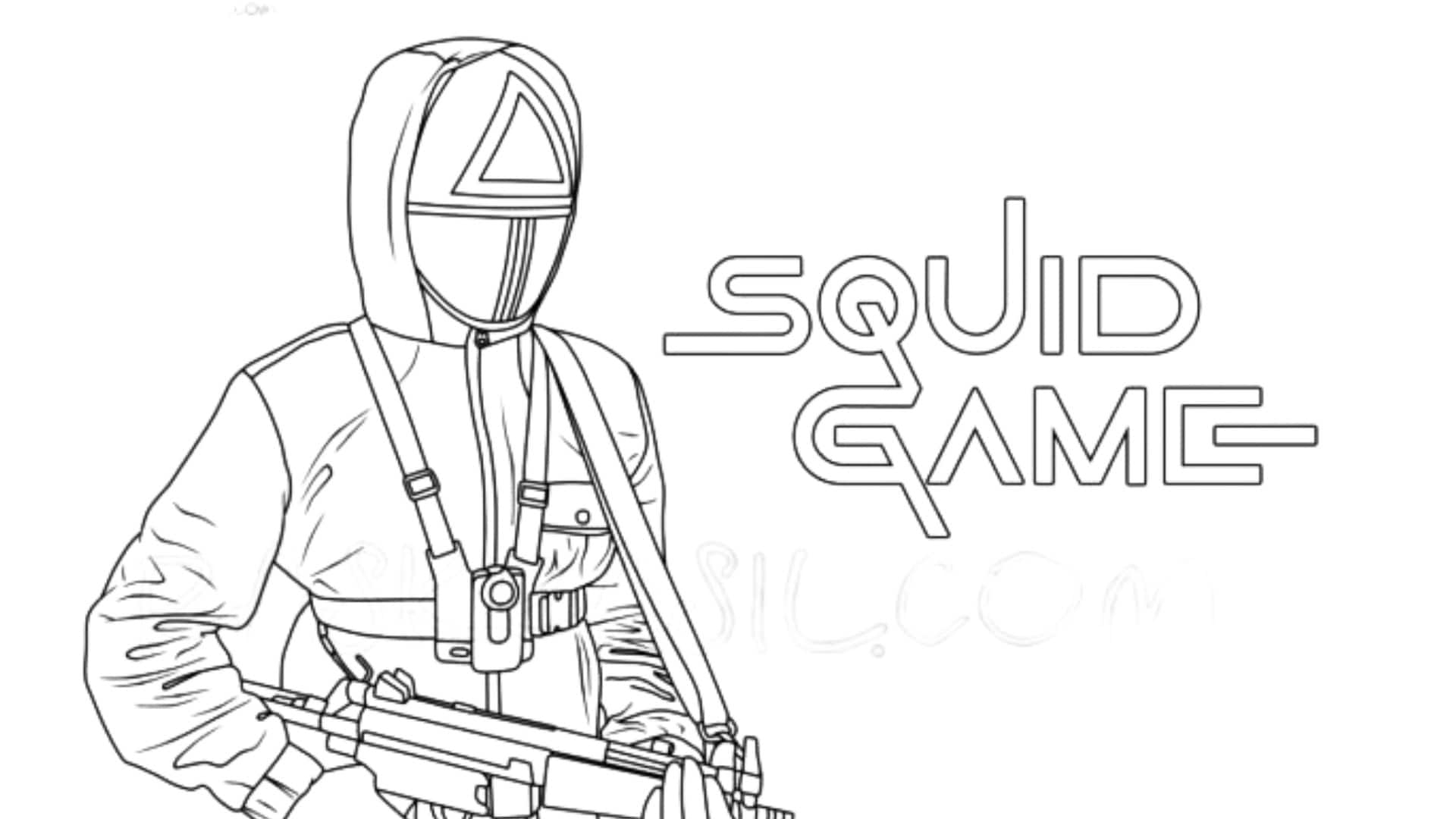 character coloring squid game coloring pages