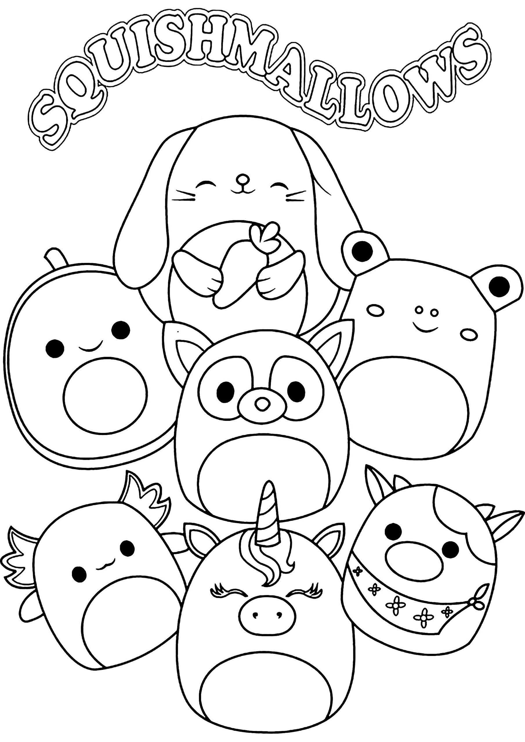 Squishmallows Adorable Stuffed Animals Squishmallow Coloring Pages