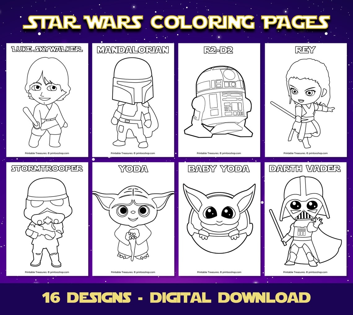 star wars characters coloring pages