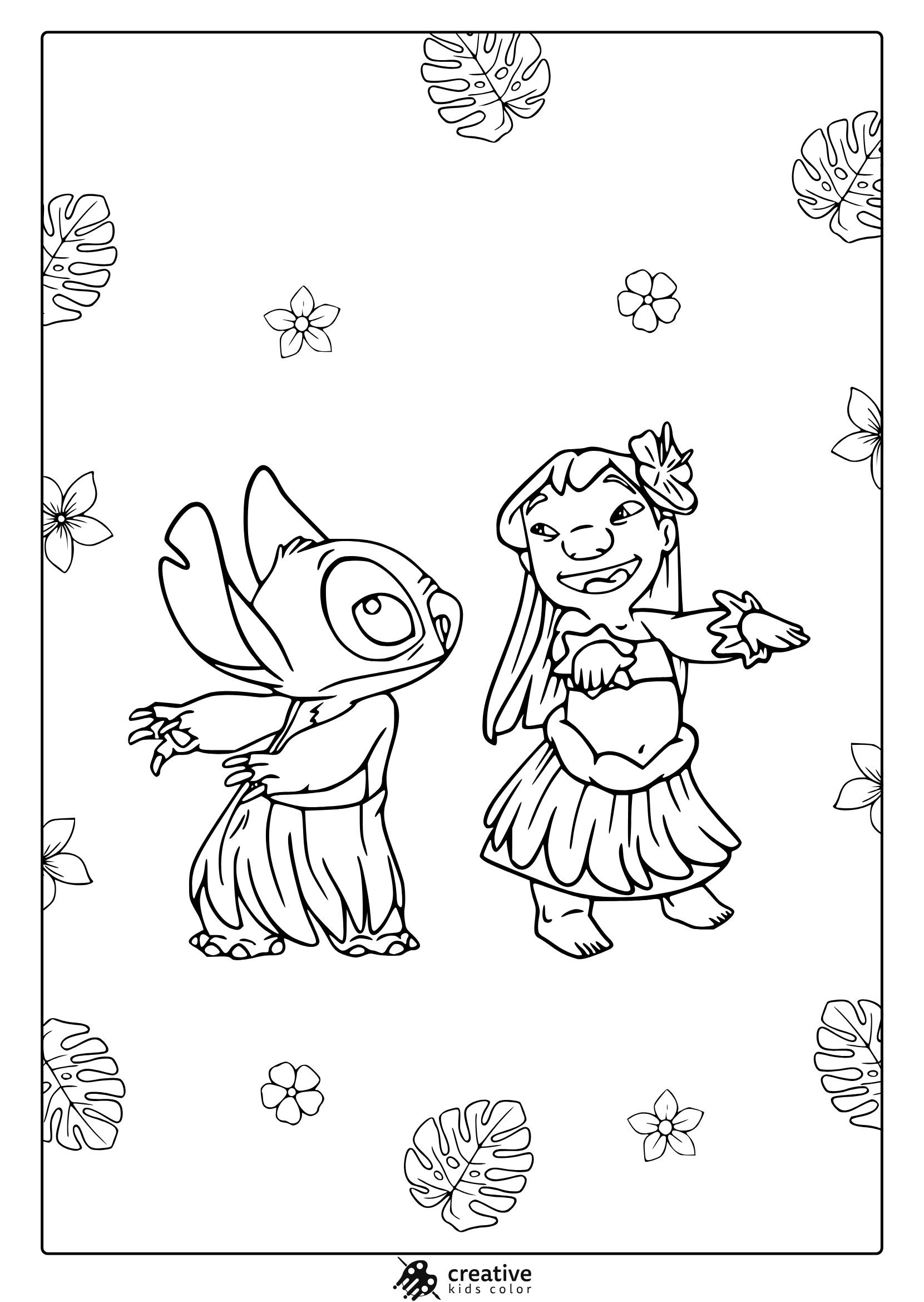 lilo and stitch characters coloring pages