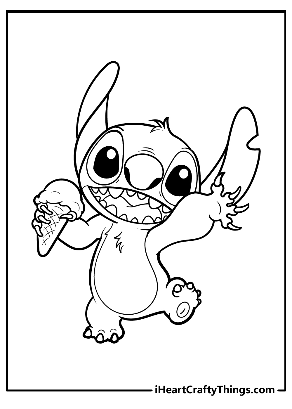 stitch character coloring pages