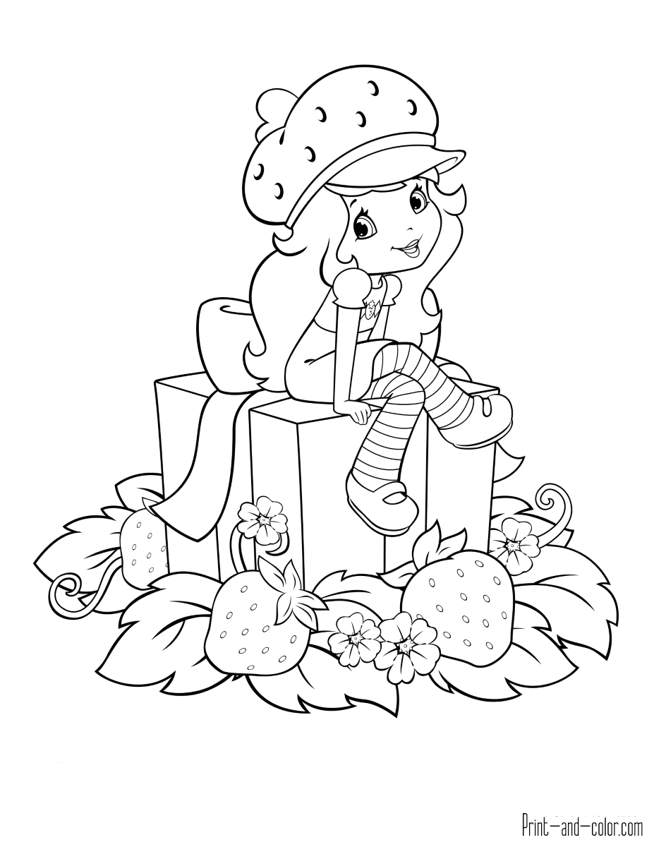 strawberry shortcake characters coloring pages