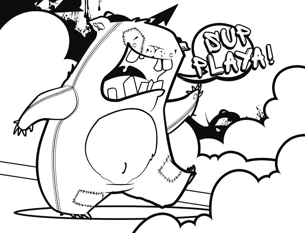 Sup Playa Graffiti Coloring Page This Is The Final Renderi Flickr