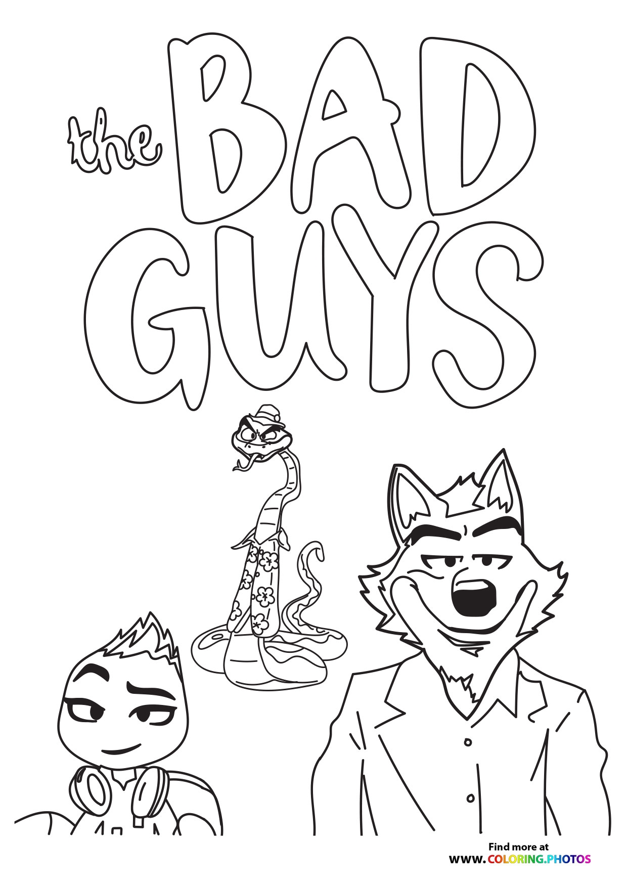 The Bad Guys Coloring Pages For Kids