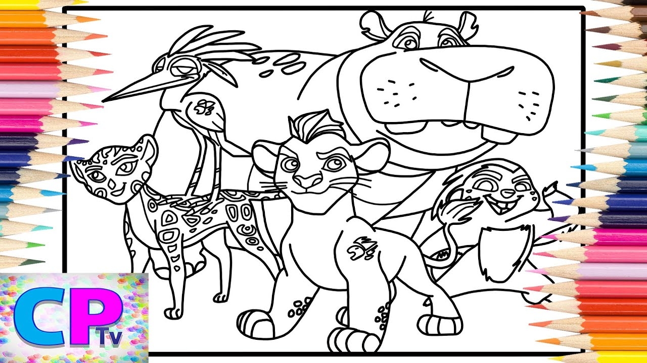 lion guard characters coloring pages