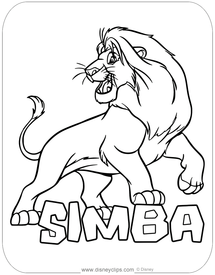 lion king characters coloring pages
