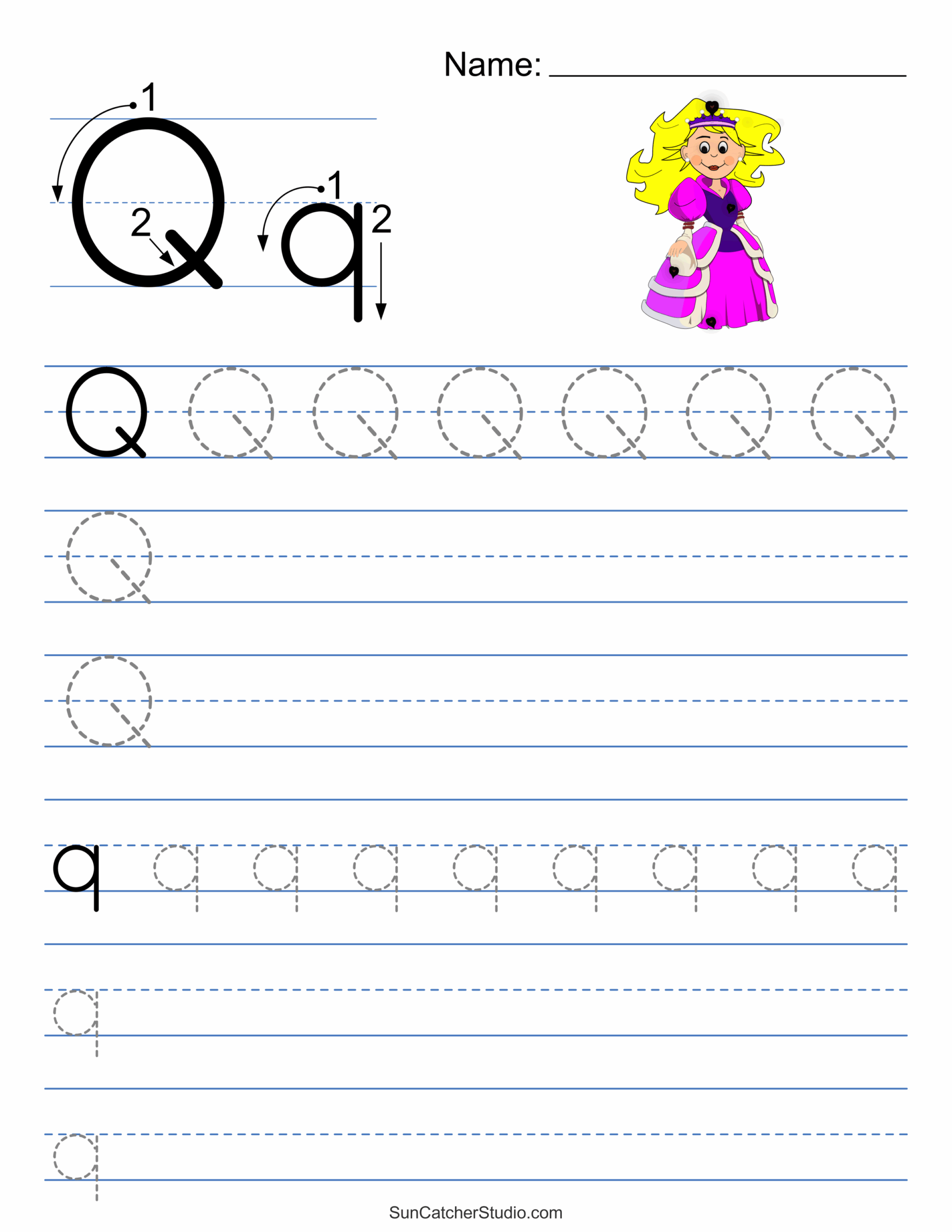 alphabet writing printables