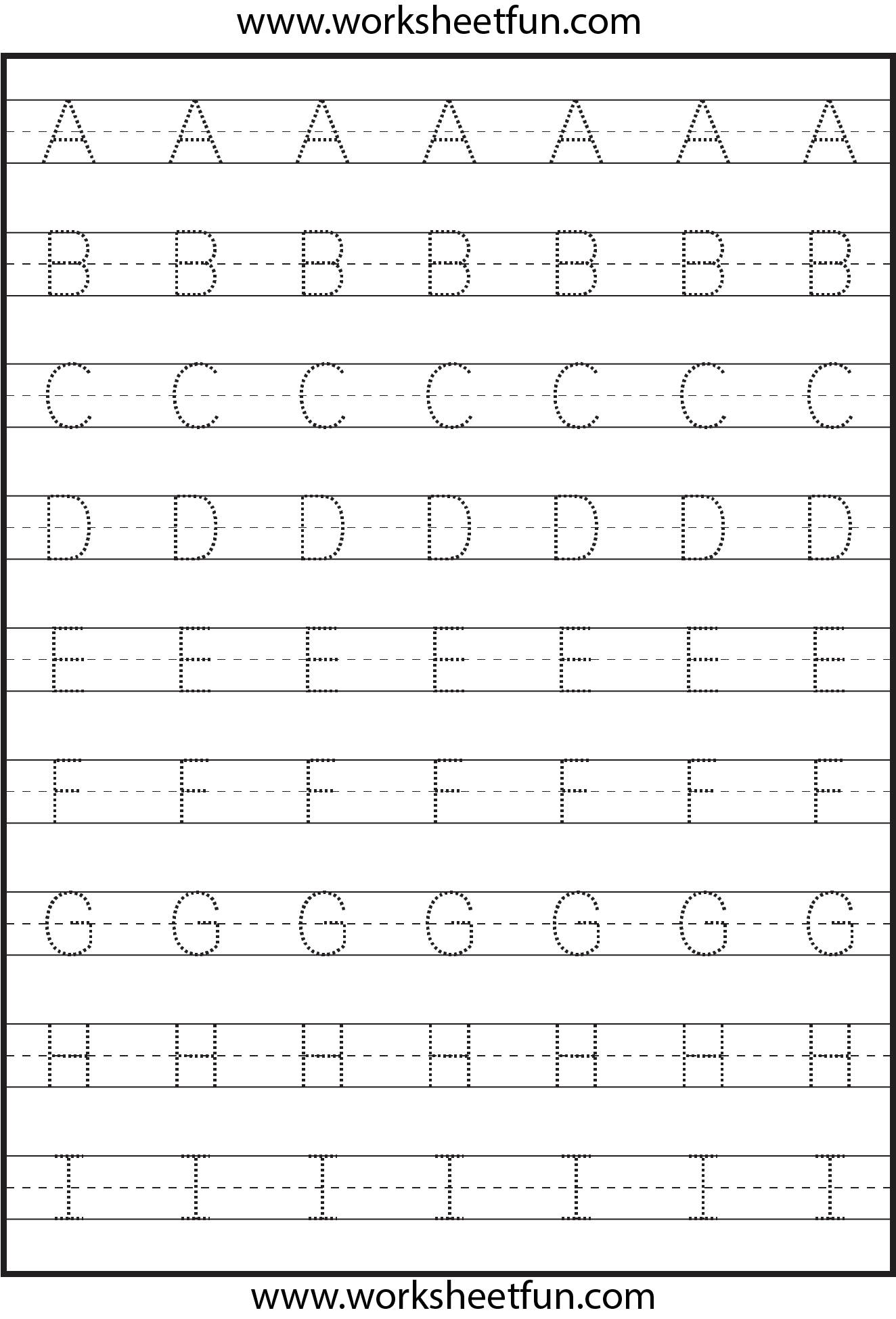 trace the alphabet printable