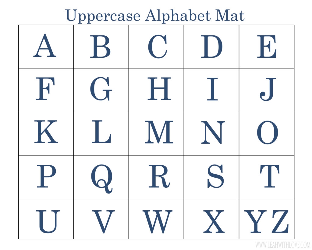 Upper Case Alphabet Mat Leah With Love