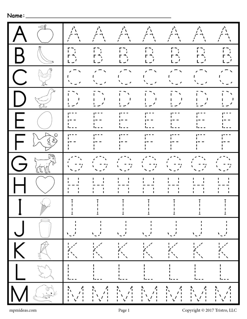Uppercase Alphabet Letter Tracing Worksheets SupplyMe Worksheets Library