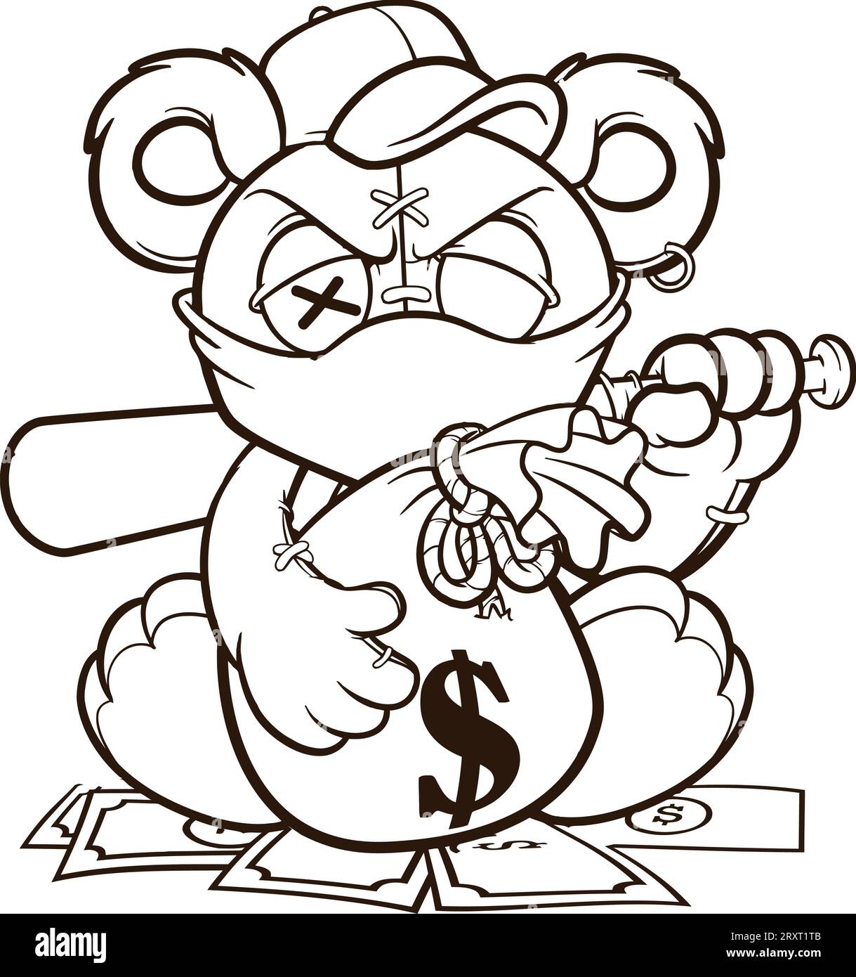 gangster cartoon characters coloring pages