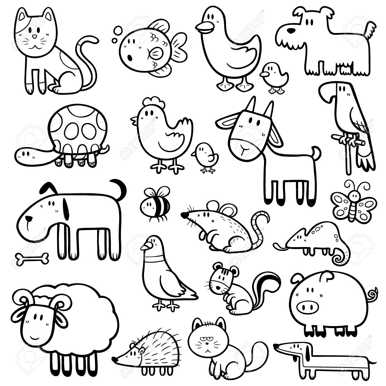 animated animal coloring pages