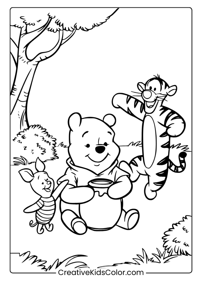 Winnie The Pooh Coloring Pages 25 Free Printable PDF