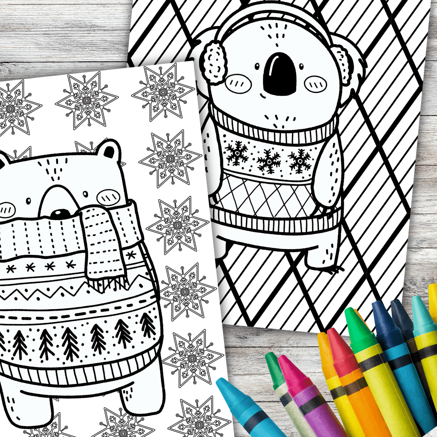 Winter Animal Coloring Pages FREE In The Bag Kids Crafts