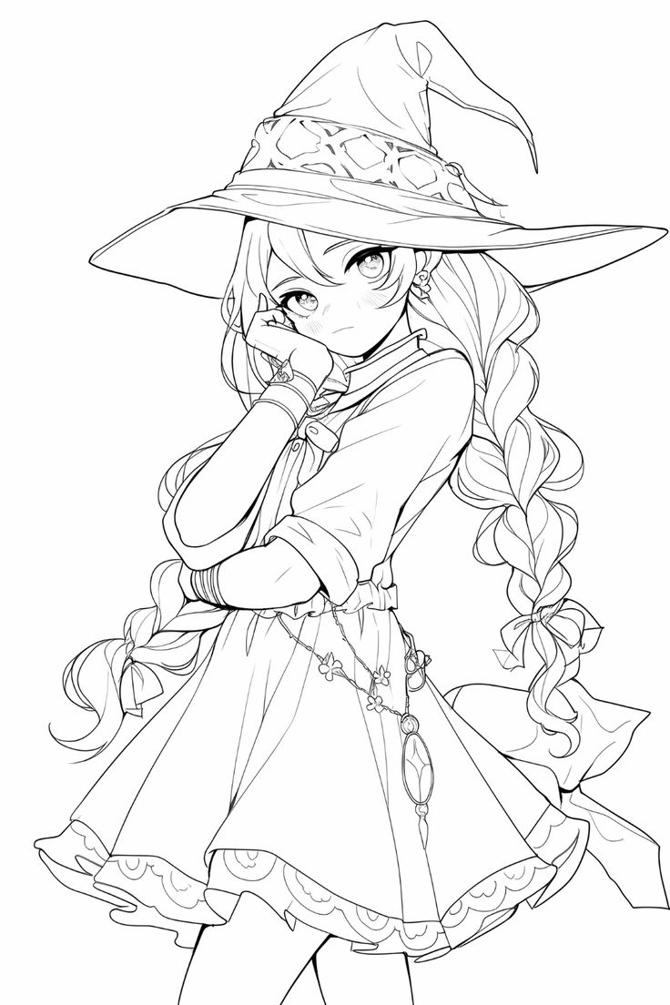 Witchy Anime Coloring Book A Magical Journey Through The Land Of Enchantment