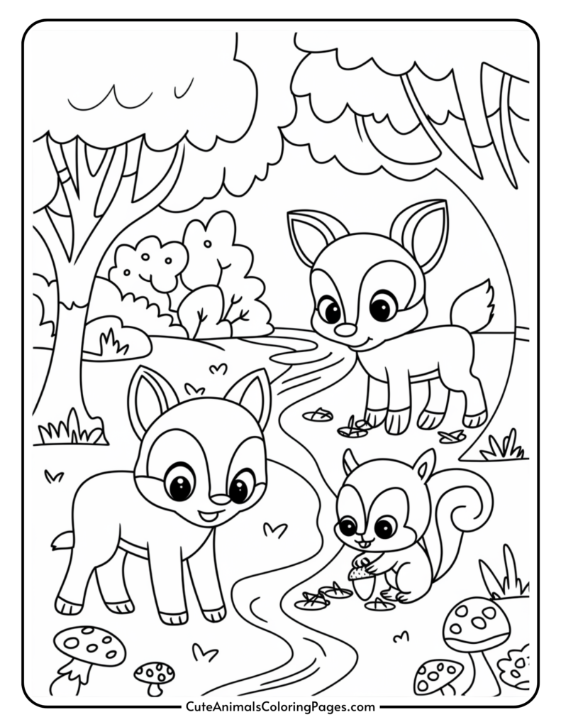 cute animals coloring pages
