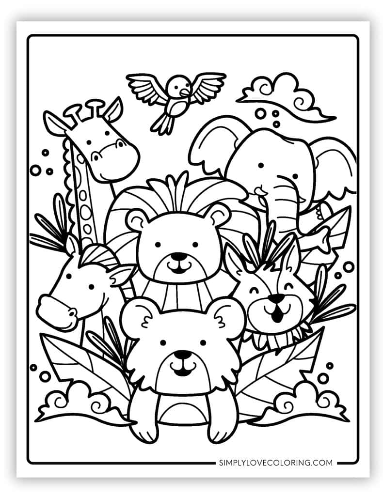 Zoo Coloring Pages Free PDF Printables Simply Love Coloring