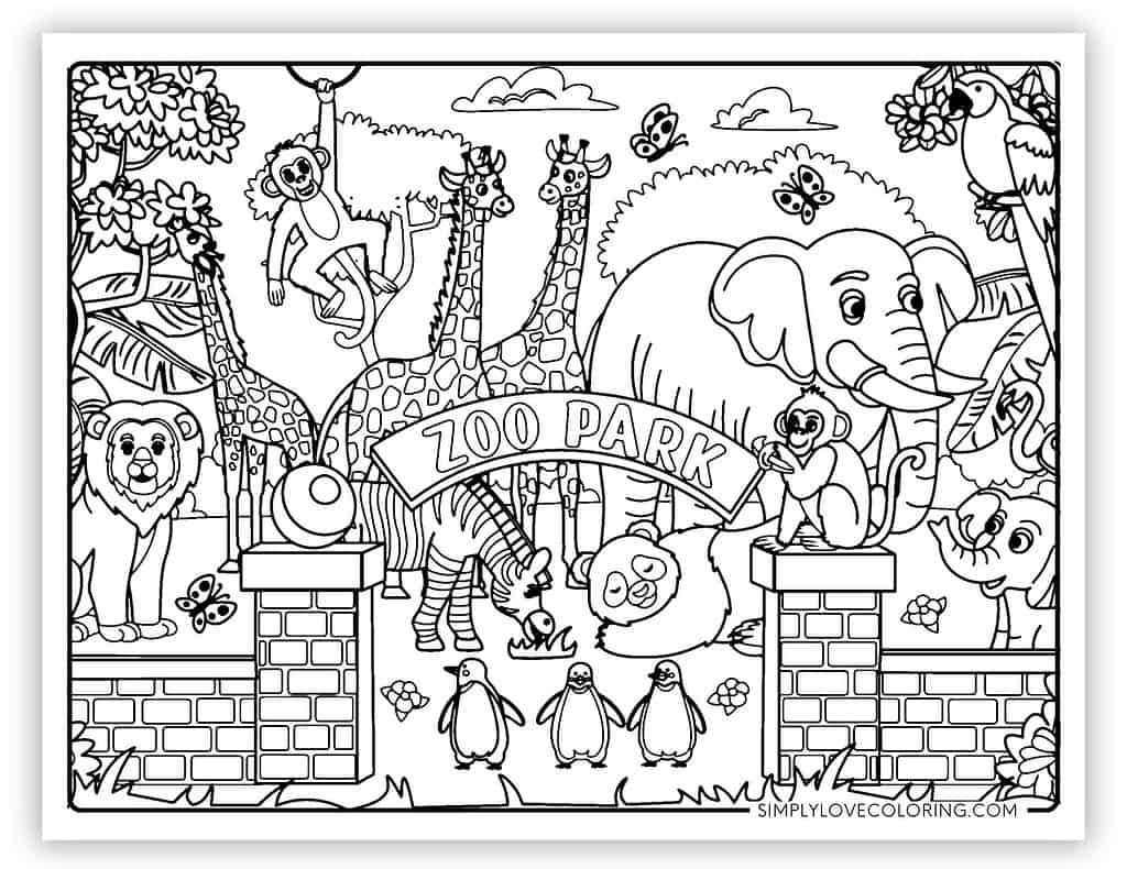 zoo animals coloring pages pdf zoo animals coloring pages pdf